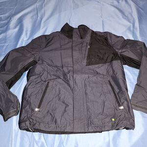 BOSS HUGO BOSS MEN'S JORISS PRO 6 FLEECE LINED JACKET GRAY/BLACK SIZE XXL USED